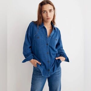 Maxwell Indigo Terry Shirt-Jacket NWOT